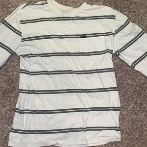 Brixton long sleeve white and green t shirt